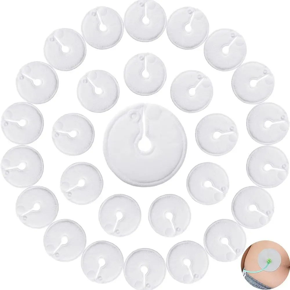 Nursing Care Cotton G Tube Pads Absorbent Washable Peg Tube Pads Reusable Feeding Tube Pads