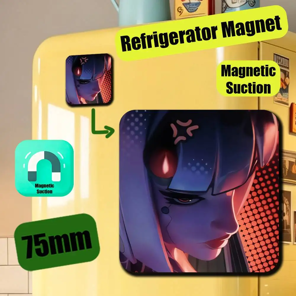 For Overwatch Shion Refrigerator Magnets Metal Icebox Cabinet Custom Fridge Magnetic Decoration Gift