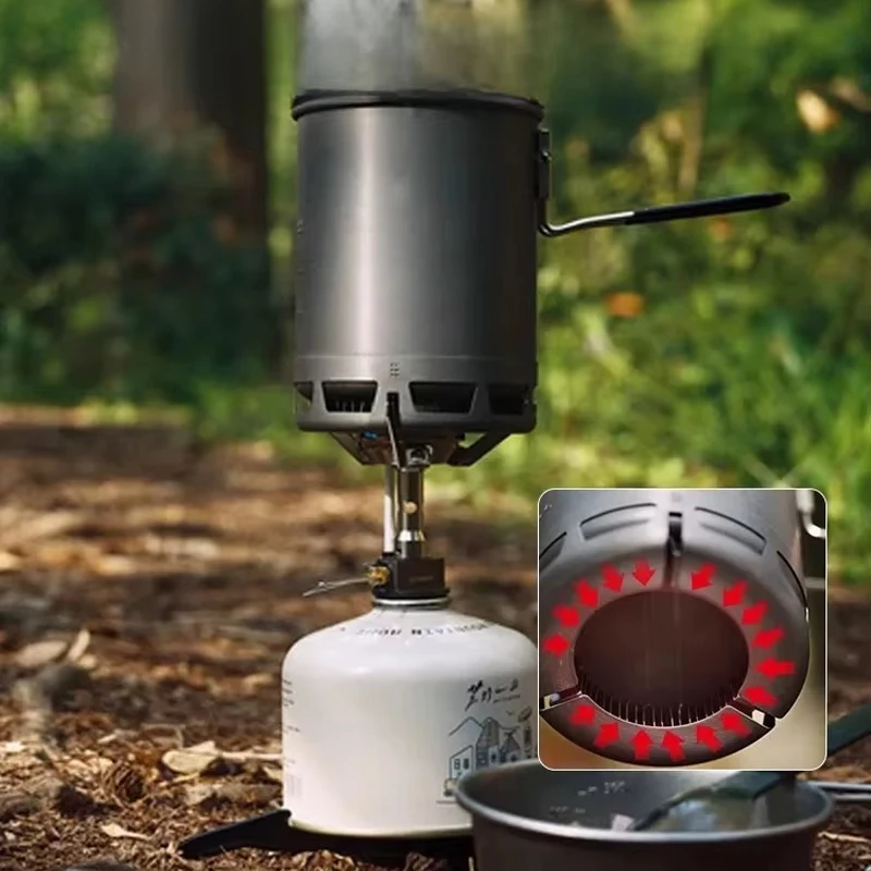 G3 Ultralight Heat Collector Pot 600ml Outdoor Hiking High Efficiency Heat Exchanger Camping Pot for Backpacking Travel Stove - Image 5