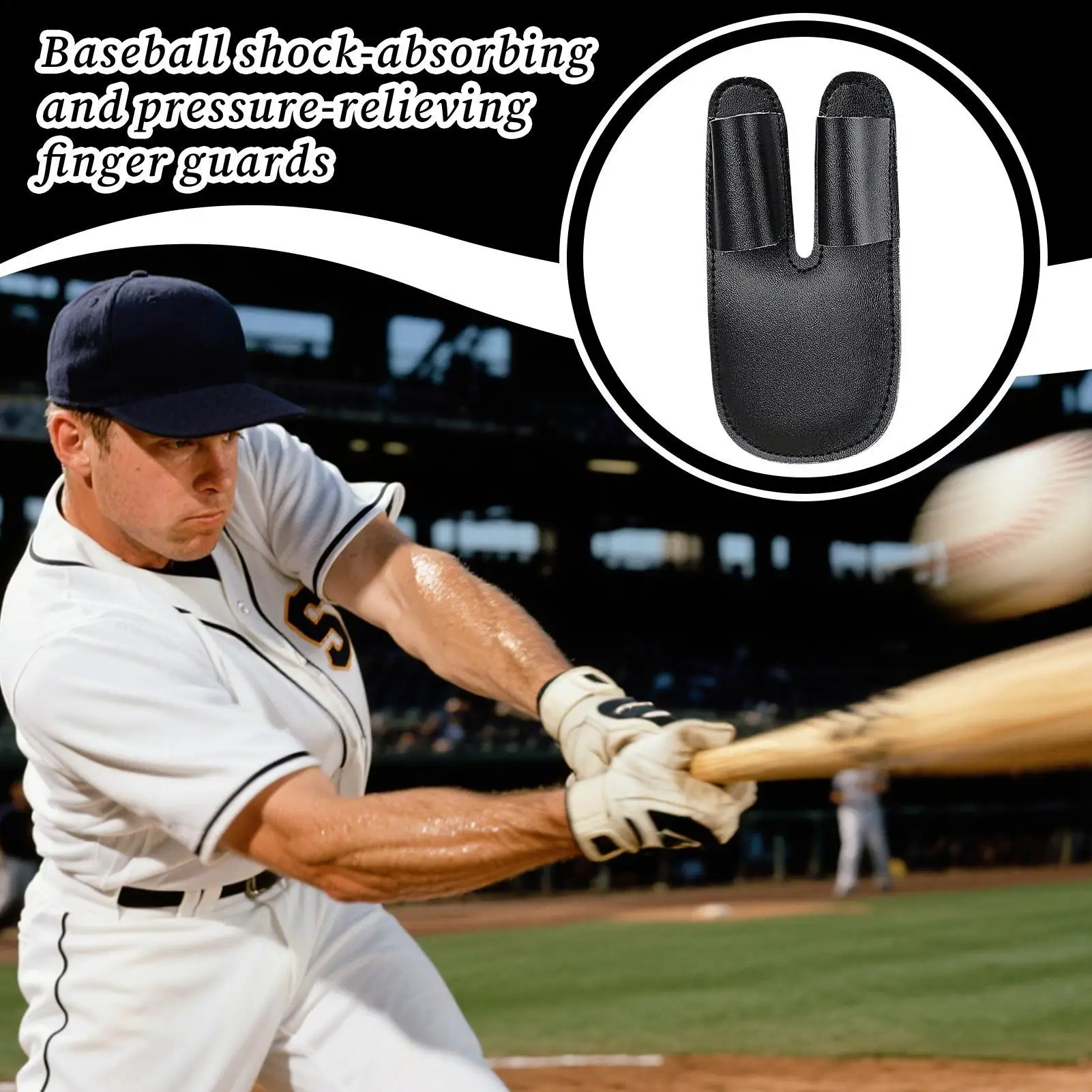 Baseball Finger Guard For Batting Baseball Batting PU Protective Guard Sports Safety Pad For Enthusiasts Youth Players Catching