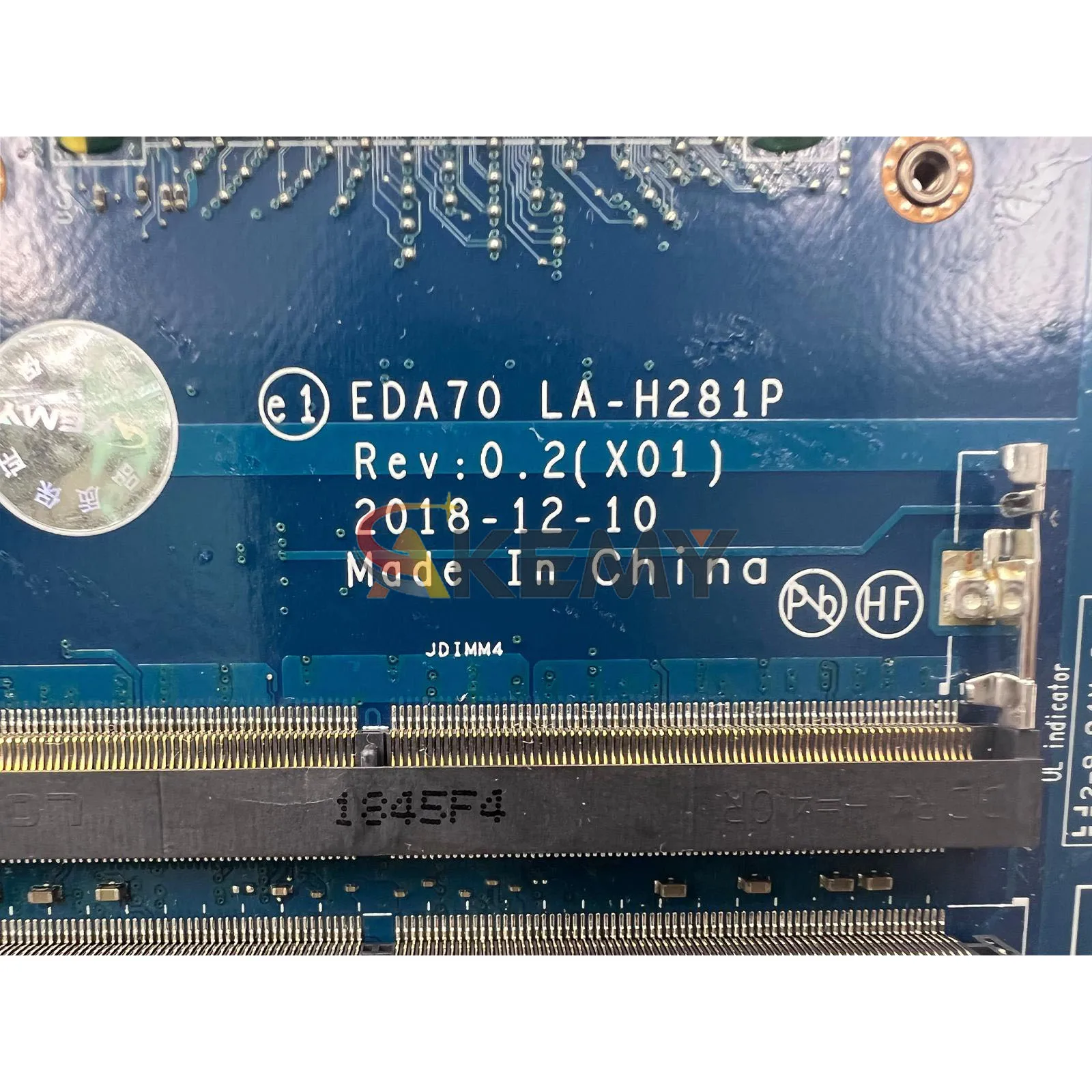 Voor Dell Precision 7740 7750 Laptop Moederbord LA-H281P met E-2276M CPU CN-0MPVGK 100% Getest OK