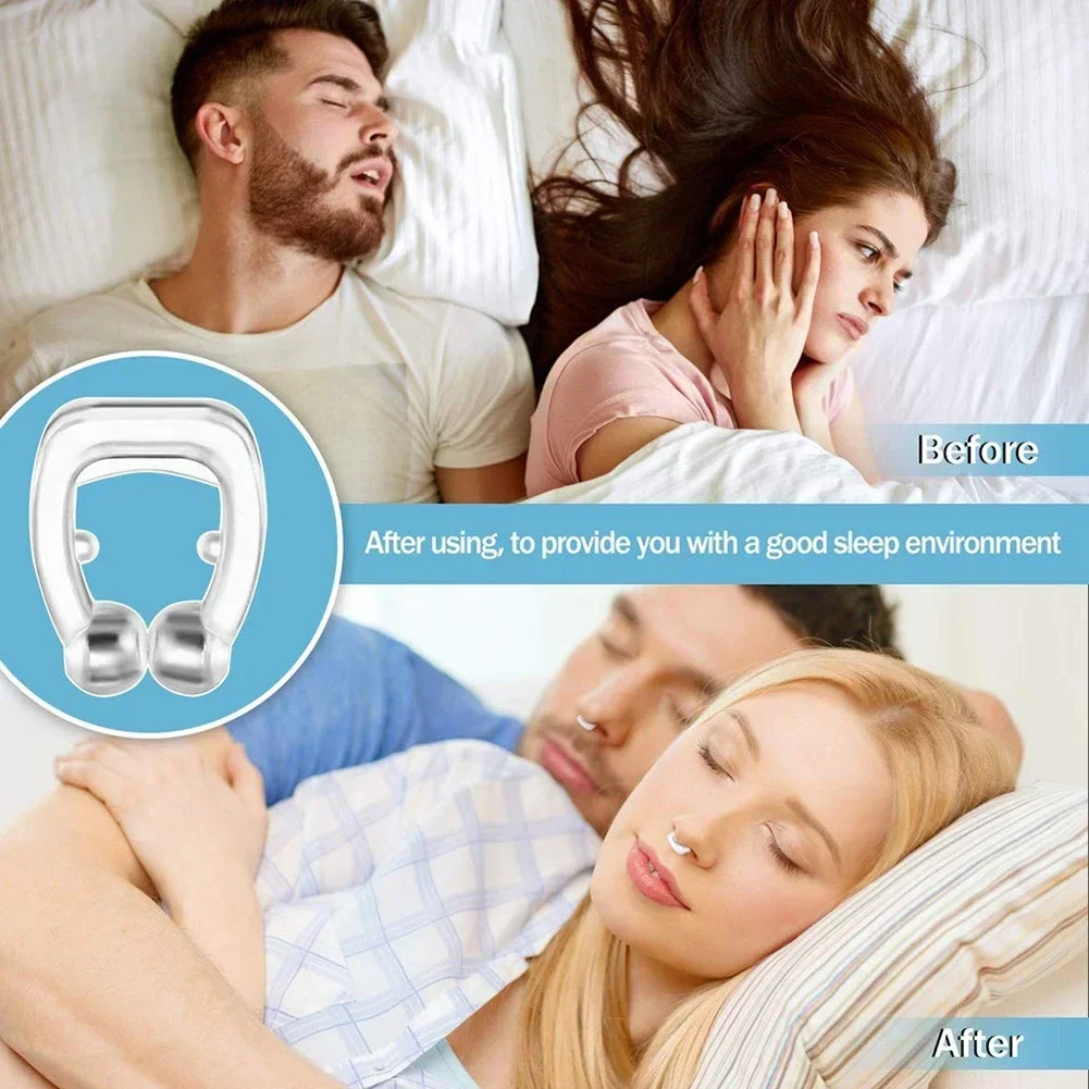 Portable Silicone Magnetic Anti Snore Nose Clip Unisex Stop Snoring Anti Snoring Sleep Silicone Magnetic Nose Clip tools