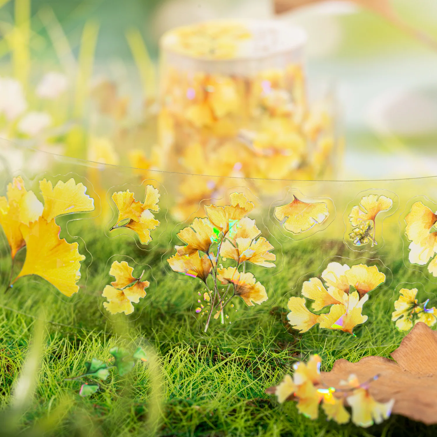 

1pcs/1lot Decorative Adhesive Tapes falling leaves become poetry Junk Journal DIY Paper Japanese Masking Scrapbooking Stickers