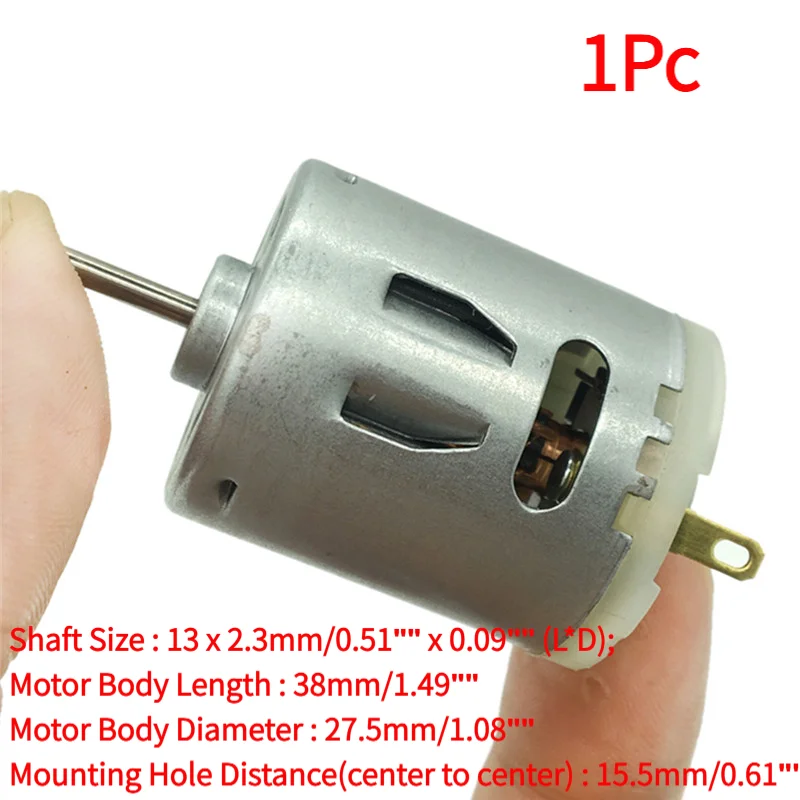 1Pc 12V DC 6000RPM Torque Magnetic Mini Electric Micro Motor For DIY Toys Cars‘
