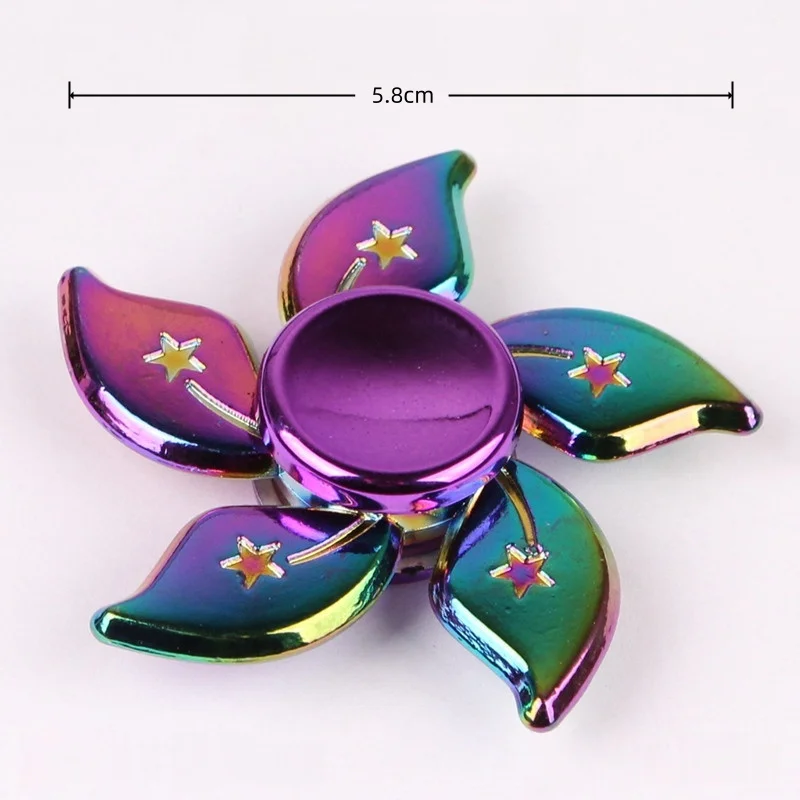 Rainbow Fidget Metal Spinner Colorful Finger Spinners High Speed Hand Spinners Fidget Toys for Stress Anxiety Relief for Adults