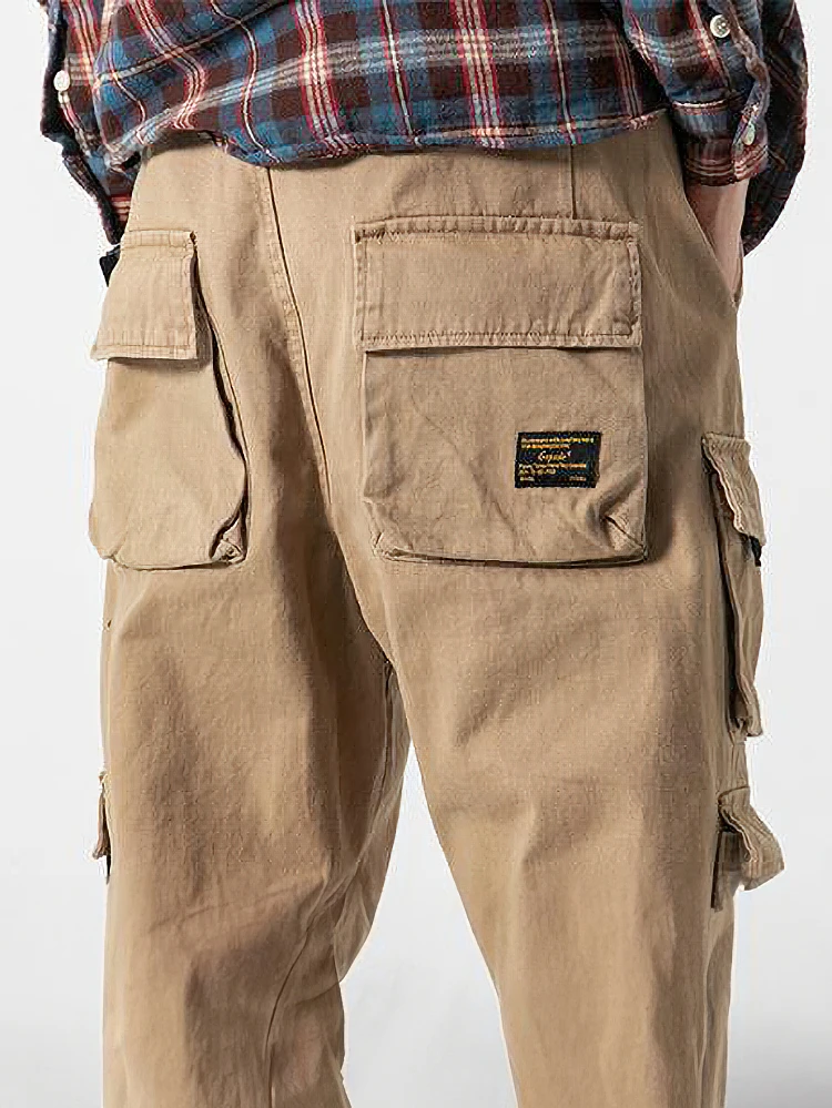 Koreanische Streetwear Cargo Jogginghose für Herren, Lässige Sport-Knöchellange Hose, Modische Sweathose für Männer – Detail 7