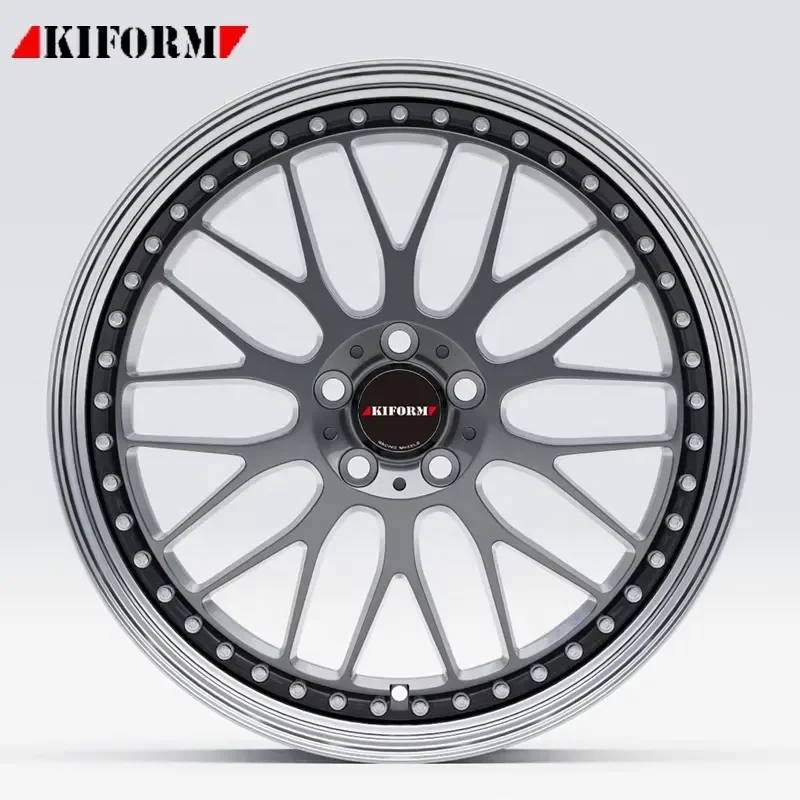 i 18 19 20 21 Inch Deep Dish Aluminium Alloy Two Piece Forged Car Wheels Rims with Chrome Rivets