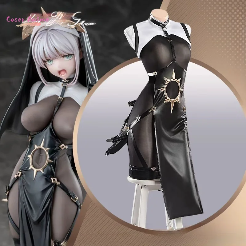

Anime Goblin Sword Maiden Slayer Cosplay Costume Sword Maiden Nun dress sexy Lingeries Private Photo Shoot