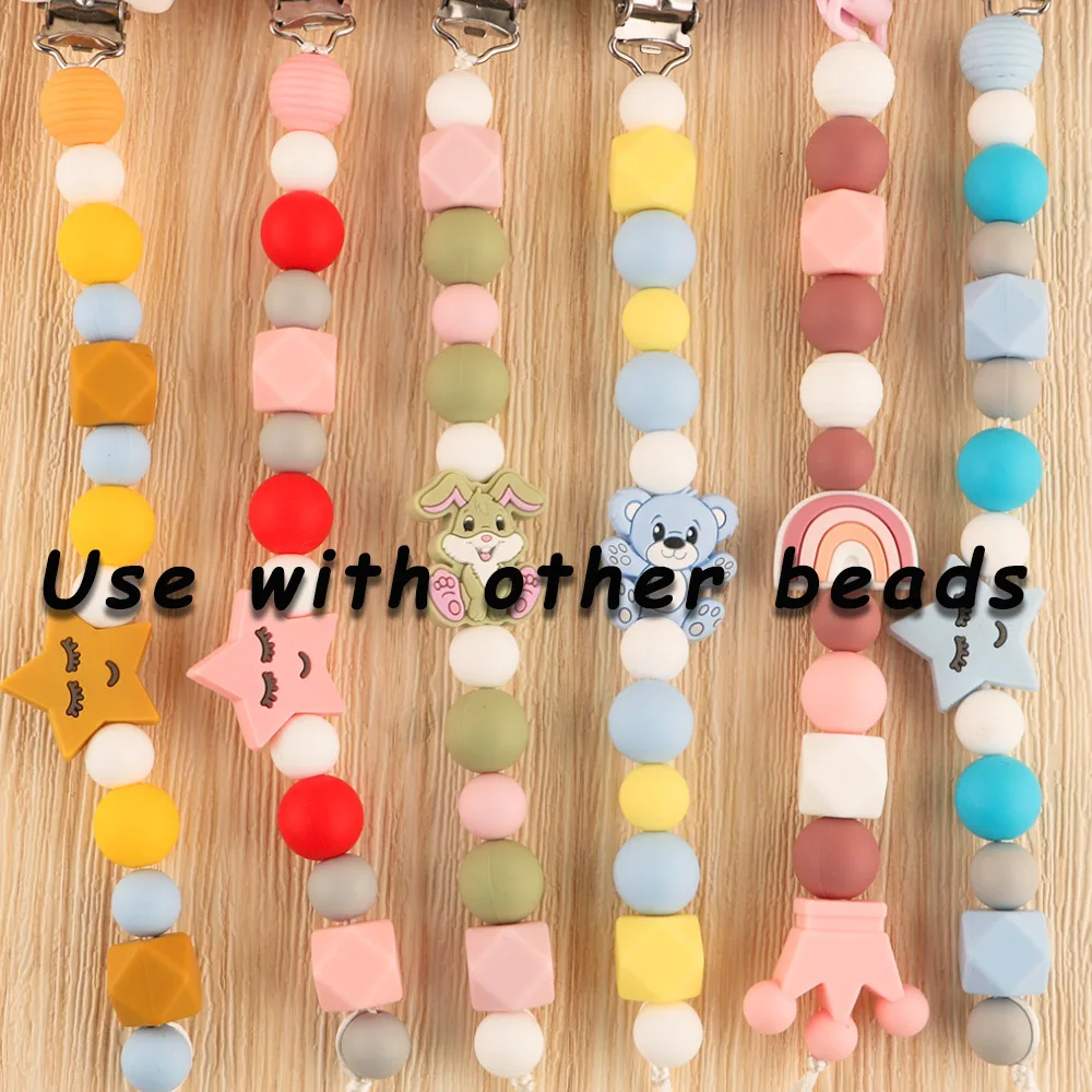 Sunrony Round Silicone Beads, Colorido, Novo, Combinação, DIY, Caneta Esferográfica, Chaveiro, Jóias, Colar, Pulseira, 9mm, 12mm, 15mm, 30Pcs