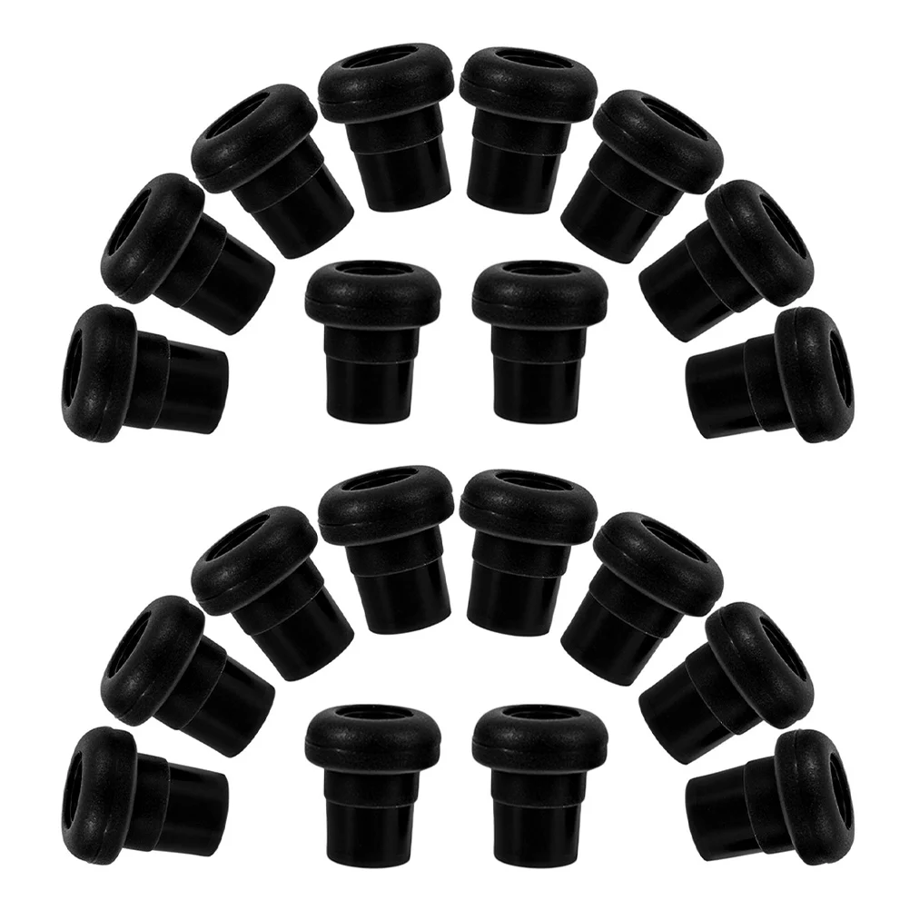 20 قطعة ملحقات آلة كرة القدم للطاولة أغطية قضيب كرة القدم البلاستيكية قطع غيار واقيات طرف النهاية لطاولة كرة القدم