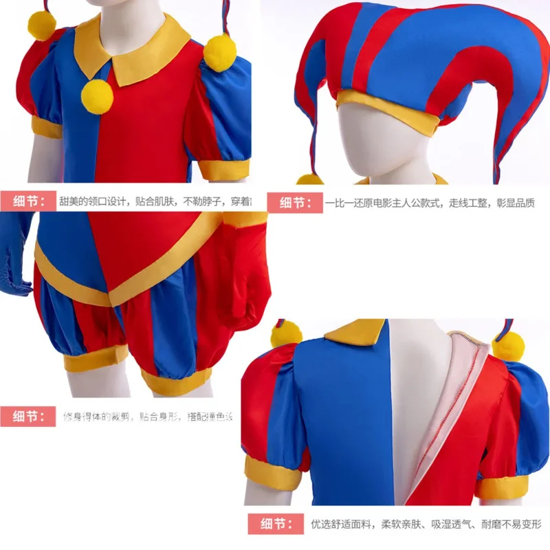 Kids Verbazingwekkende Digitale Circus Pomni Cosplay Kostuum Dames Sexy Jumpsuit Cartoon Theater Ragatha Jax Caine Kostuum Kerstcadeaus