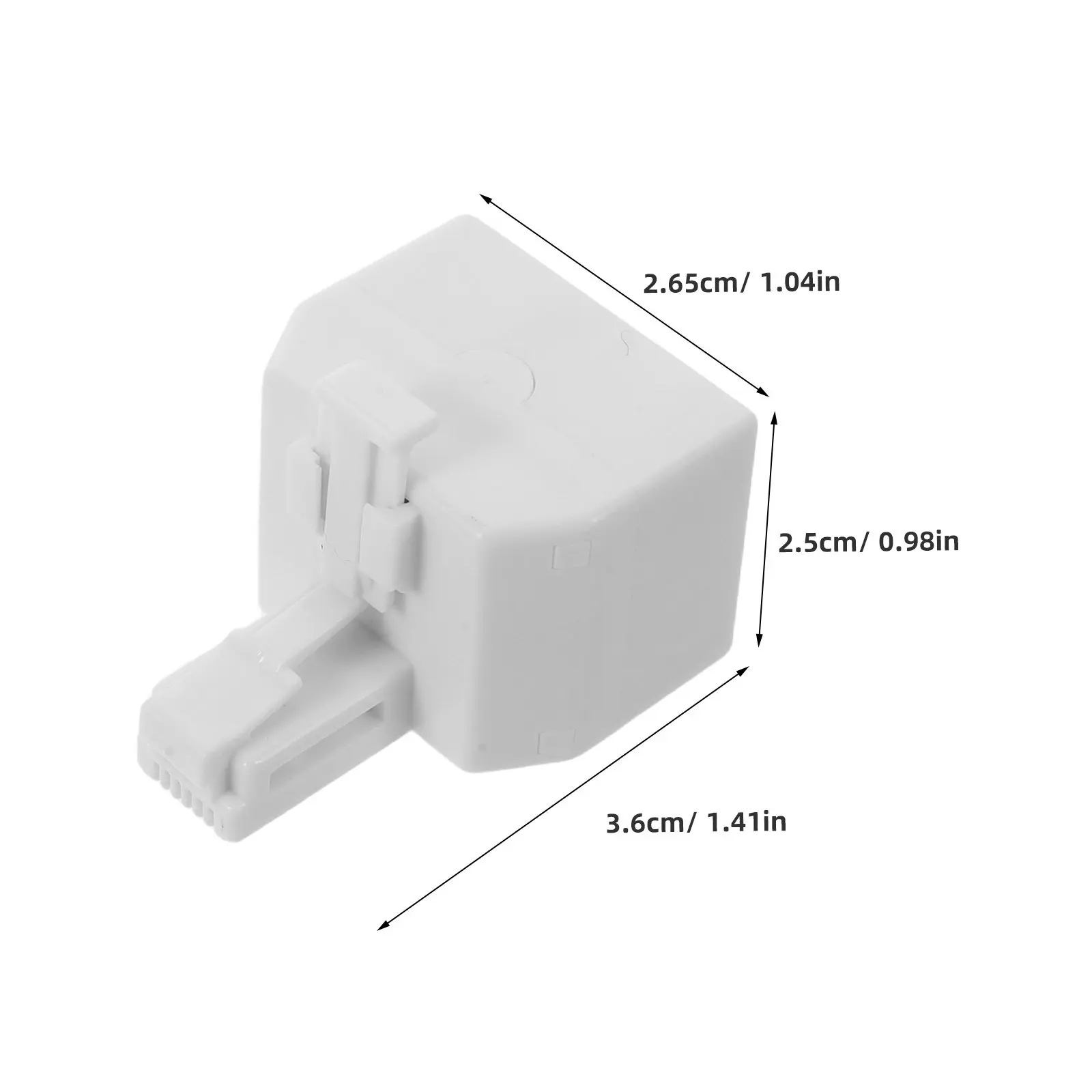 10Pcs Rj11 Telephone Splitter Dual Female Phone Jack Adapter 6p4c Modular Cable Splitter for Home Office Corded Phone Systems