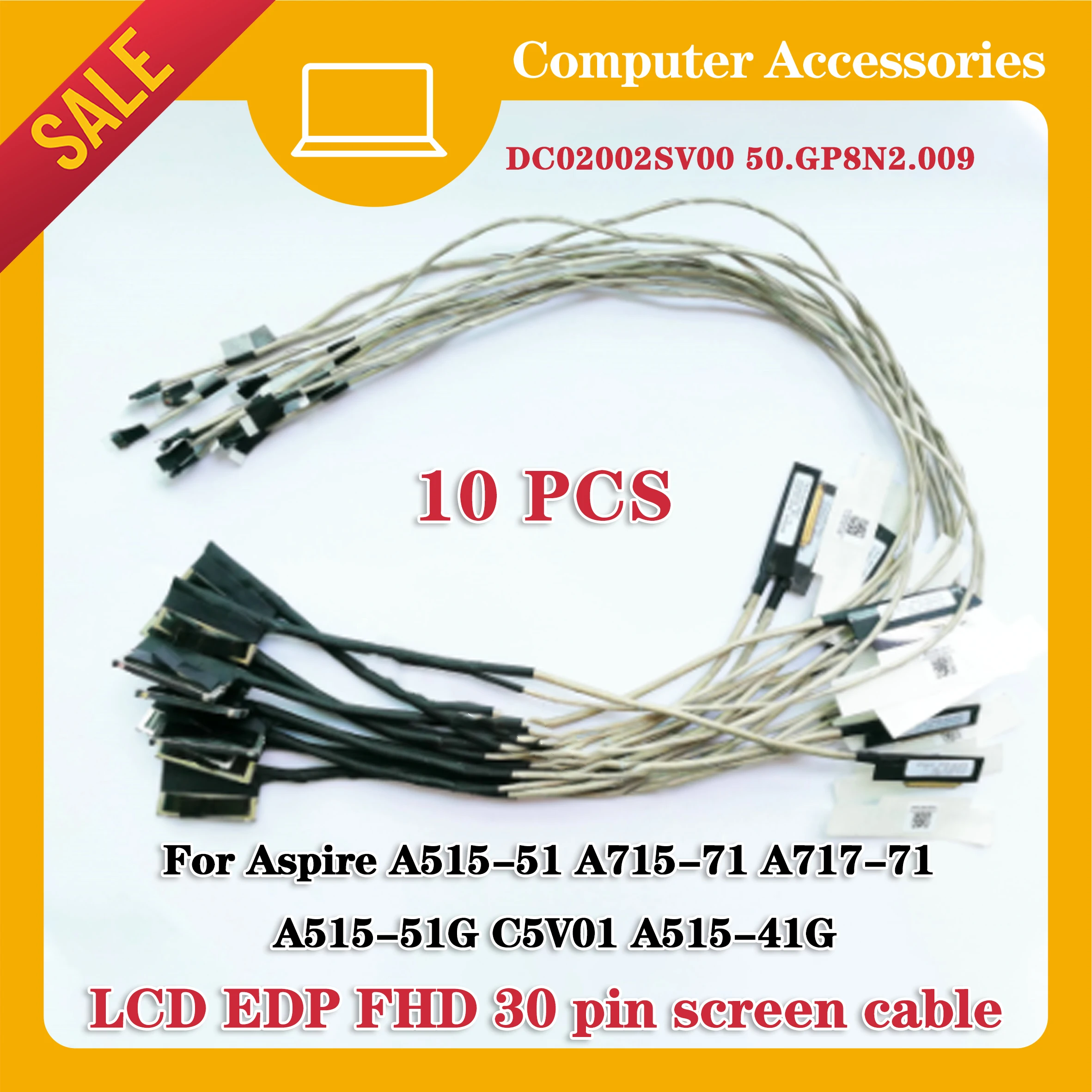 

10 strip New for Acer aspire 7 A715-A717-71G A515-51 n17c4 led LCD cable dc02002sv00 c5v01 edp screen cable 50.GP8N2.009