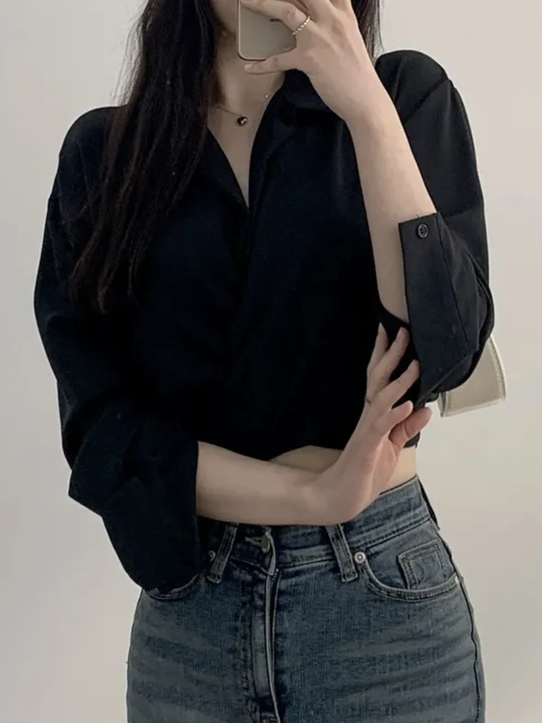 

White ort irt Women's Ba Bow Knot Design Sensation Belly Button Exposure Ele Initial Spring Top Knot