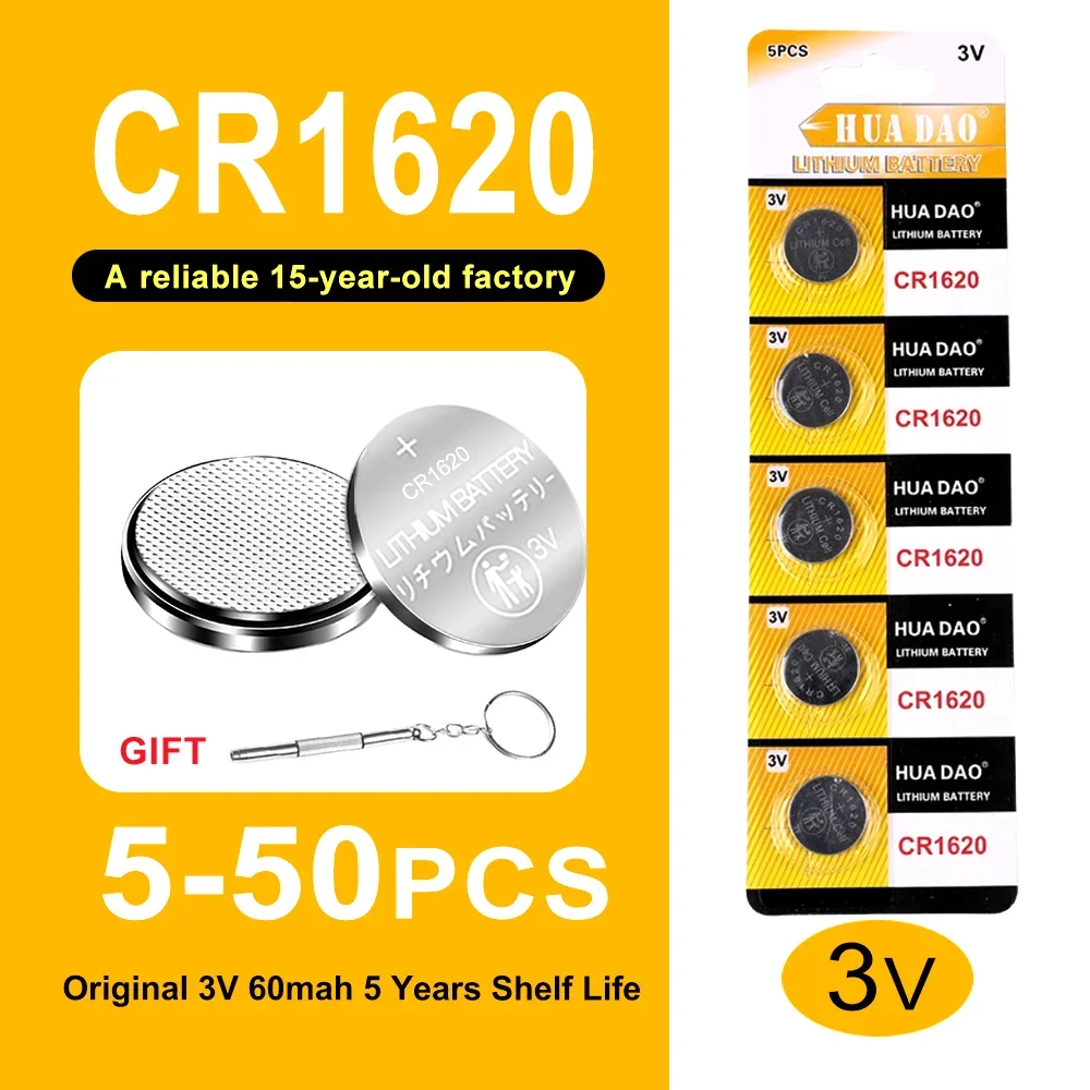 5-50PCS CR1620 3V L…