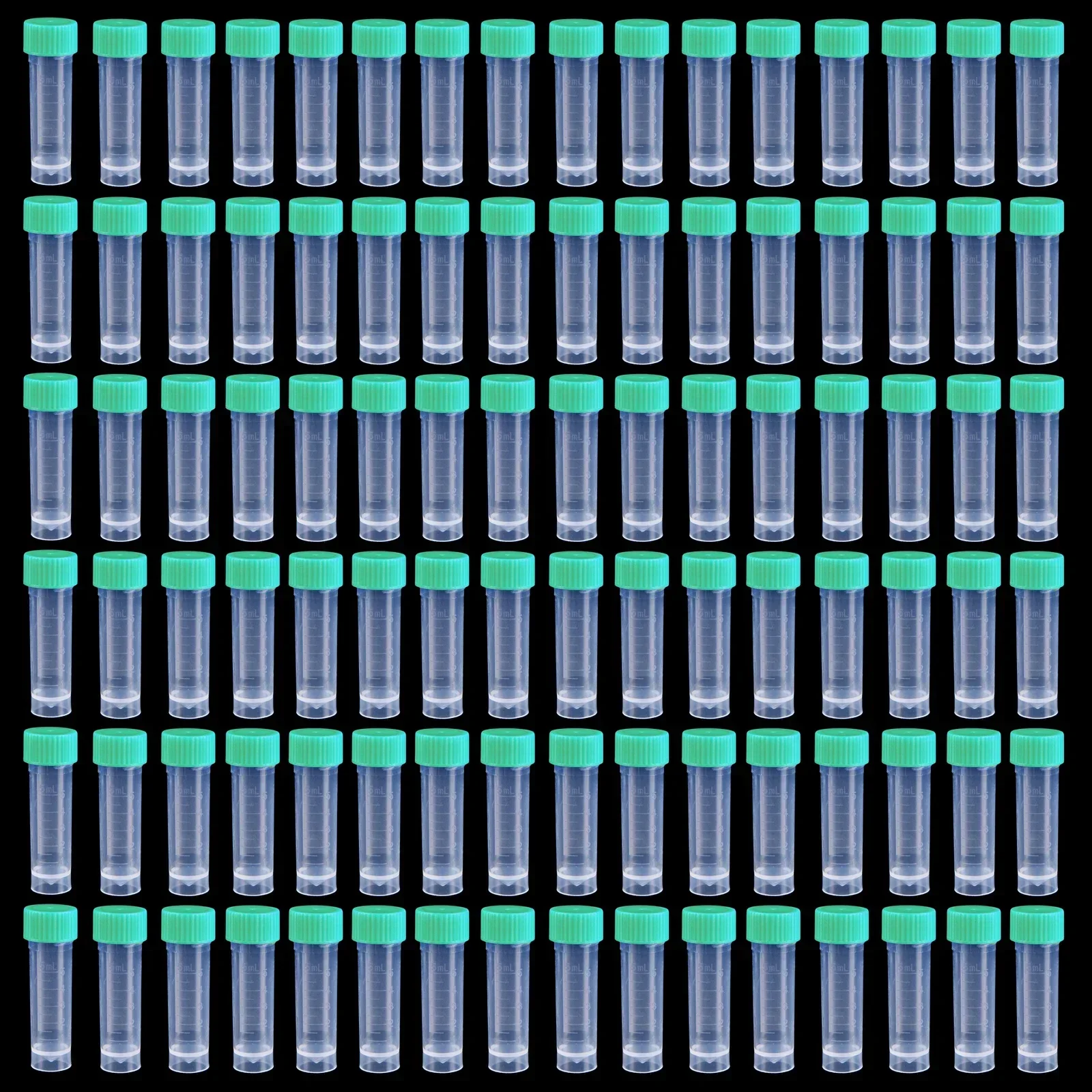 25-100 Stuks Plastic Reageerbuizen Flesjes Monster Container Poeder Ambachtelijke Schroefdop Flessen voor Kantoor School Chemie levert 1-10 ml