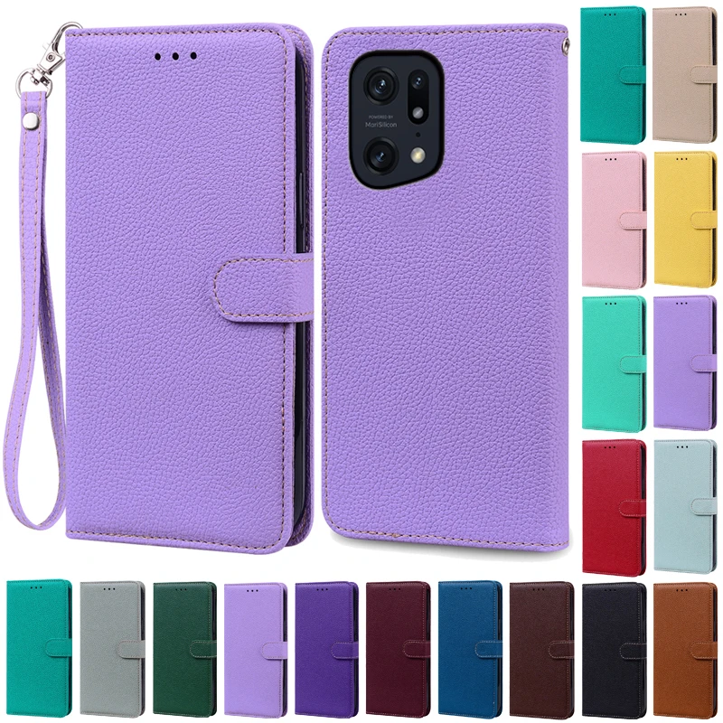 Find X5 X 5 Pro Case For OPPO Find X5 Case Silicone Luxury Leather Wallet Case For OPPO Find X5 Pro Cover Flip Coque Funda Shell