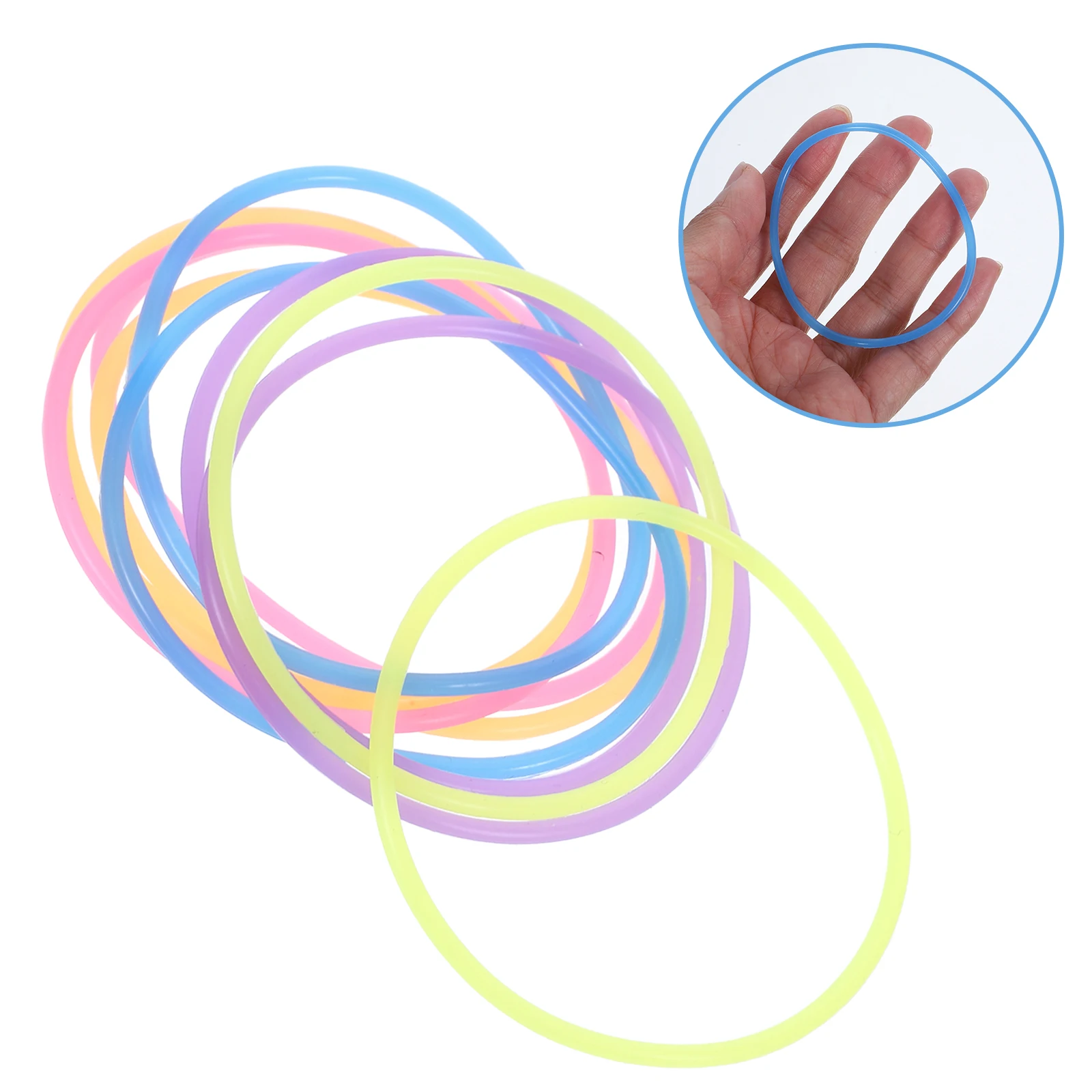 10 個発光シリコンブレスレットシーンバンドグローリストバンドカラーアイテリエミス