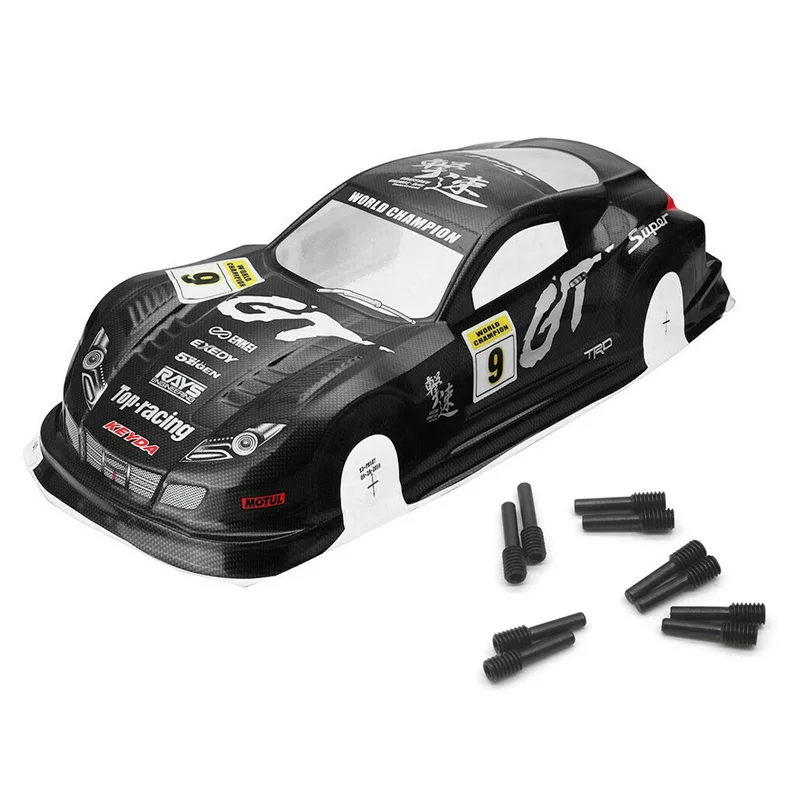 

B24C-RC 1:10 Плоский ходовой бордовой корпус автомобиля для дрифта со стальным шестигранным адаптером, винтовой штифт для RC Axial E-REVO 5145