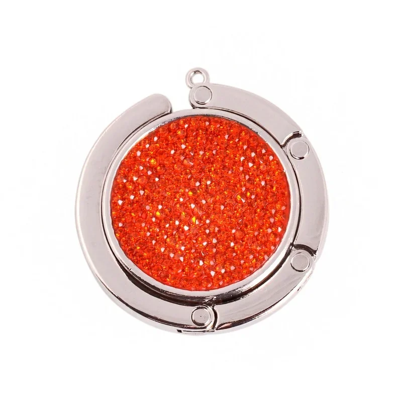 1 Pc Portable Fashion Folding Crystal Alloy Purse Handbag Bag Hanger Hook Holder Table Hook Unique Bag Parts Accessories Gifts