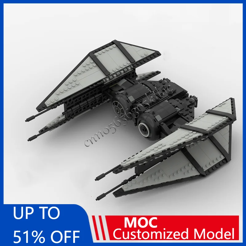 

635 Parts Moc Star Battle Series Exquisite Bomber Model Building Blocks Bricks Diy Creative Assembly Educational Toys Kid Gifts