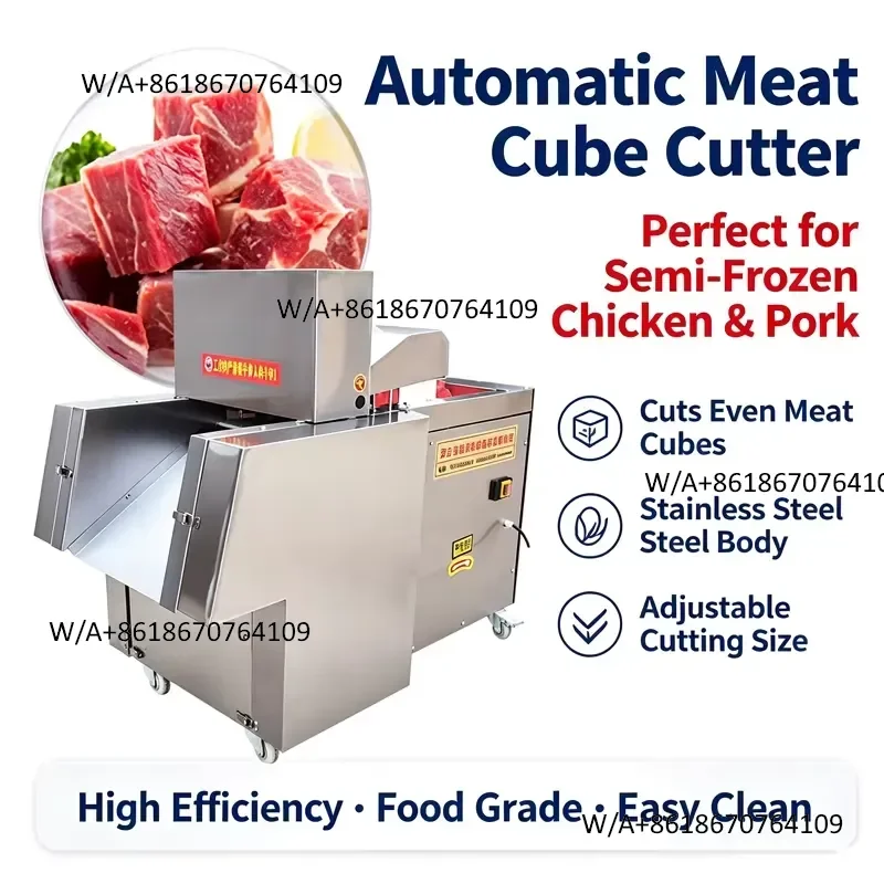 New Commercial Frozen Meat Cutting Block Machine Chicken Dicing Machine