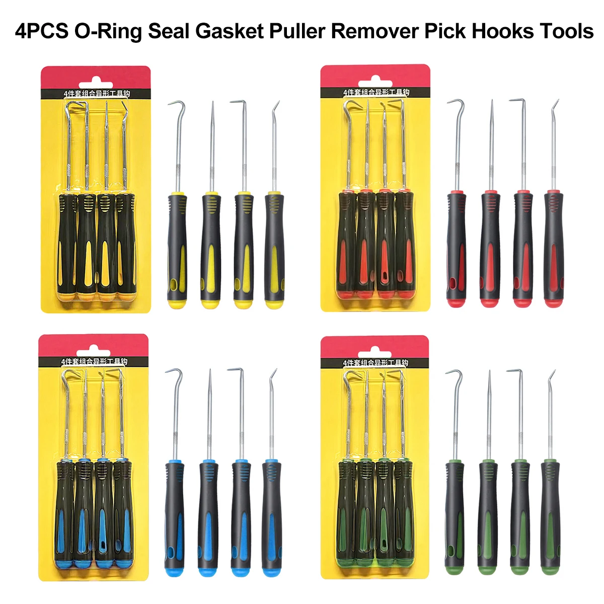 4PCS Mini Pick & Hook Tool Car Auto Vehicle Oil Seal Screwders Set O-Ring Seal Gasket Puller Remover Pick Hooks Repair Tool