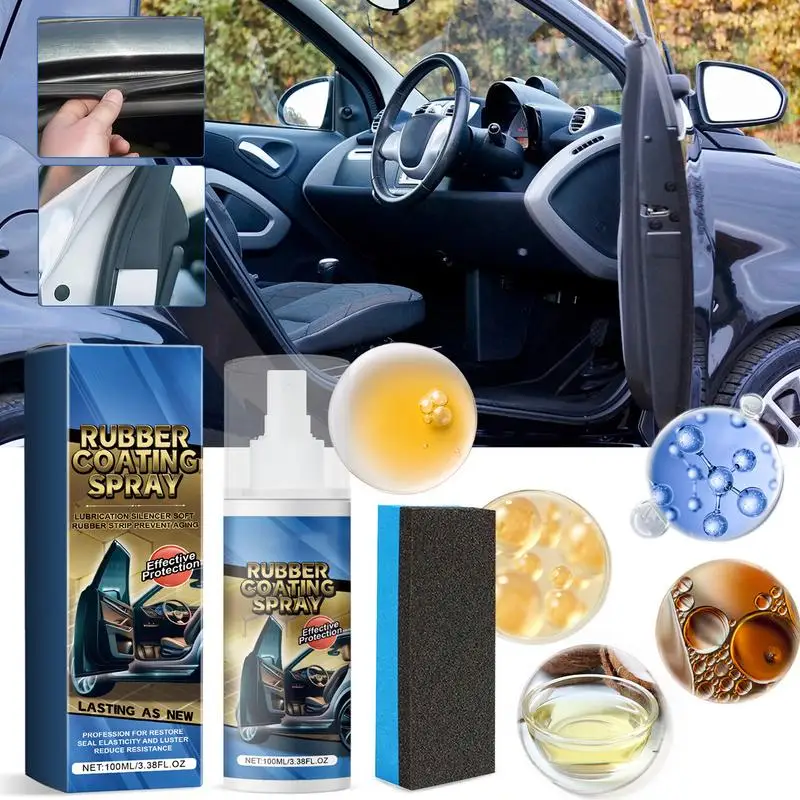 

Rubber Cleaner For Cars 100ml Interior And Dashboard Cleaner Powerful Multipurpose Car Rubber Trim Restorer For Cars Trucks