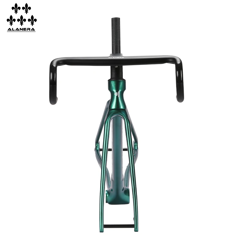 

Chameleon Green ALANERA carbon fiber bicycle frame, Windbreak road frame disc brake Viking Warrior series