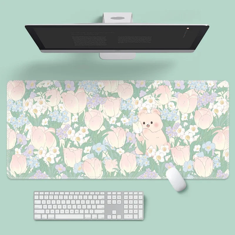 Large Size Mouse Pad Kawaii Office Computer Table Mat Laptop Cushion Non-slip Keyboard Mat Gaming Accessories Desk Organizer