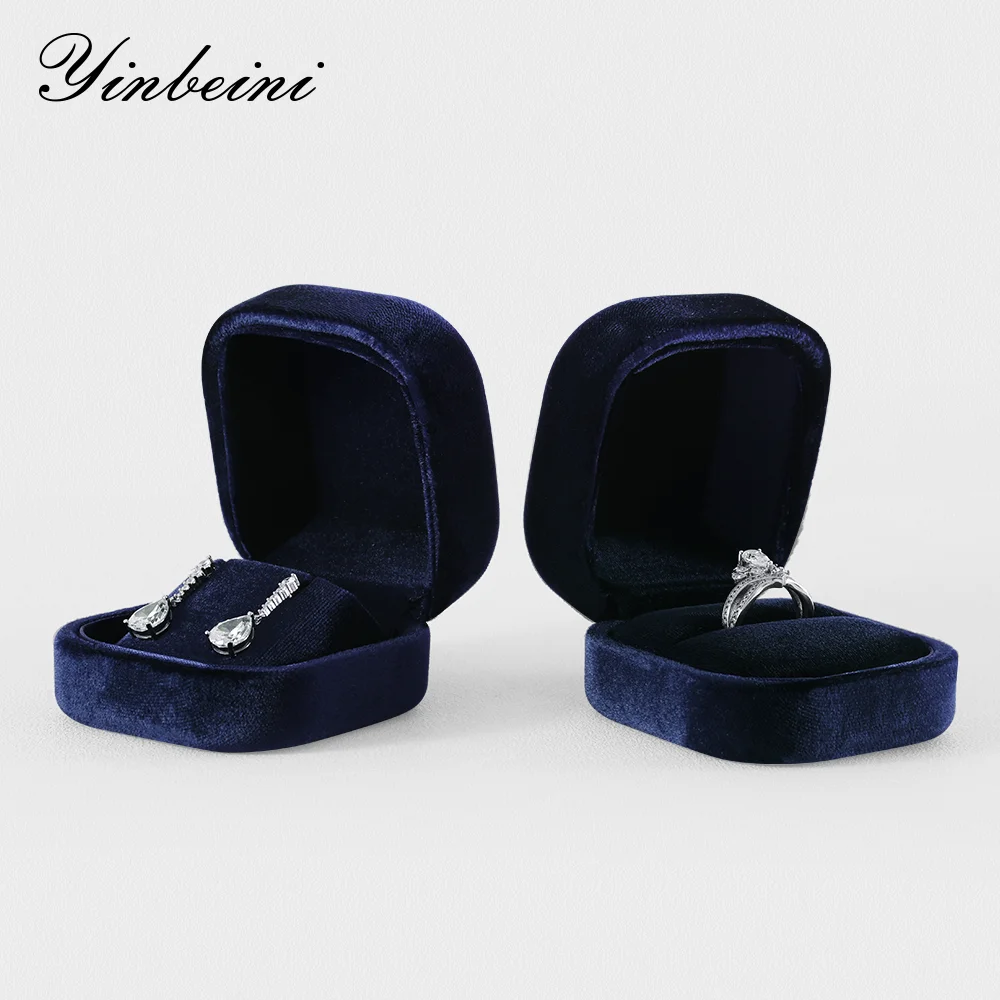 

Yinbeini Velvet Jewelry Box Ring Earring Necklace Bracelet Storage Box Pendant Display Box H036