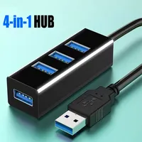 Hub USB 2.0 Multi Expander Hub USB Splitter Power Adapter High Speed 4 Port In One for PC Computer Accessories