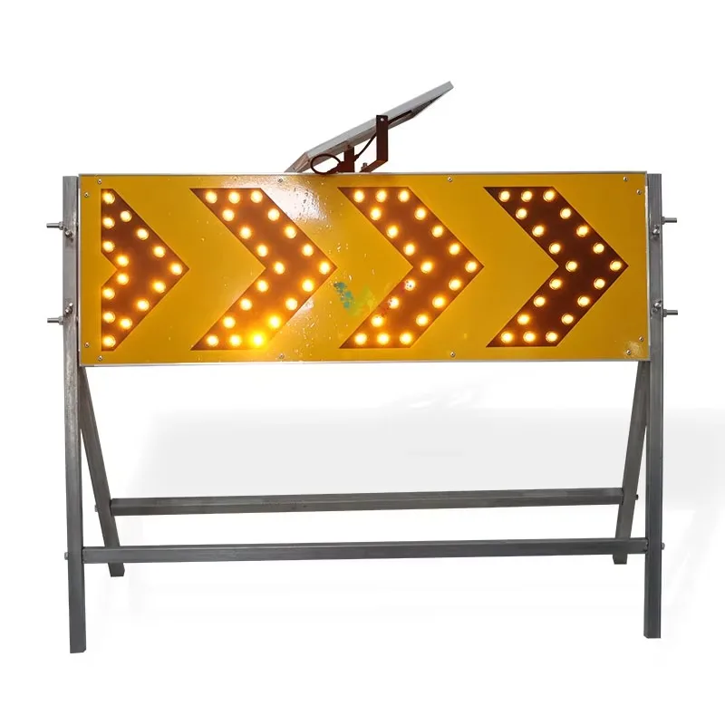 Solar Trailer Mounted Light Emitting Diode Arrow Board with Stand Yellow Flash Traffic Guide Light Traffic Arrow Board