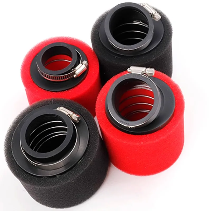 Black and Red Foam Air Filter 35mm 38mm 42mm 45mm 48mm Sponge Cleaner Moped Scooter Dirt Pit Bike Motorcycle