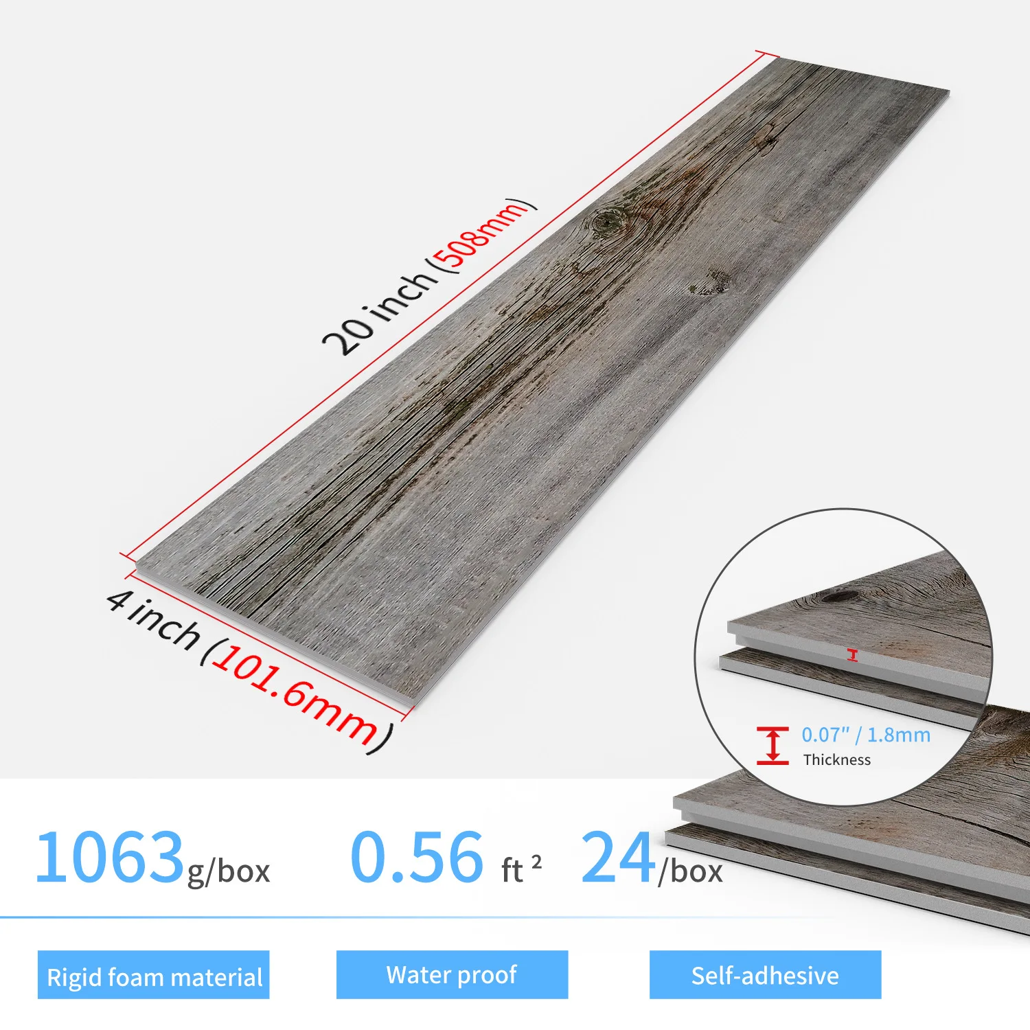

Retro Foam Wall Panels Waterproof - Self-Adhesive Wood Texture Stickers for Home & Office Anti-Stain Walls
