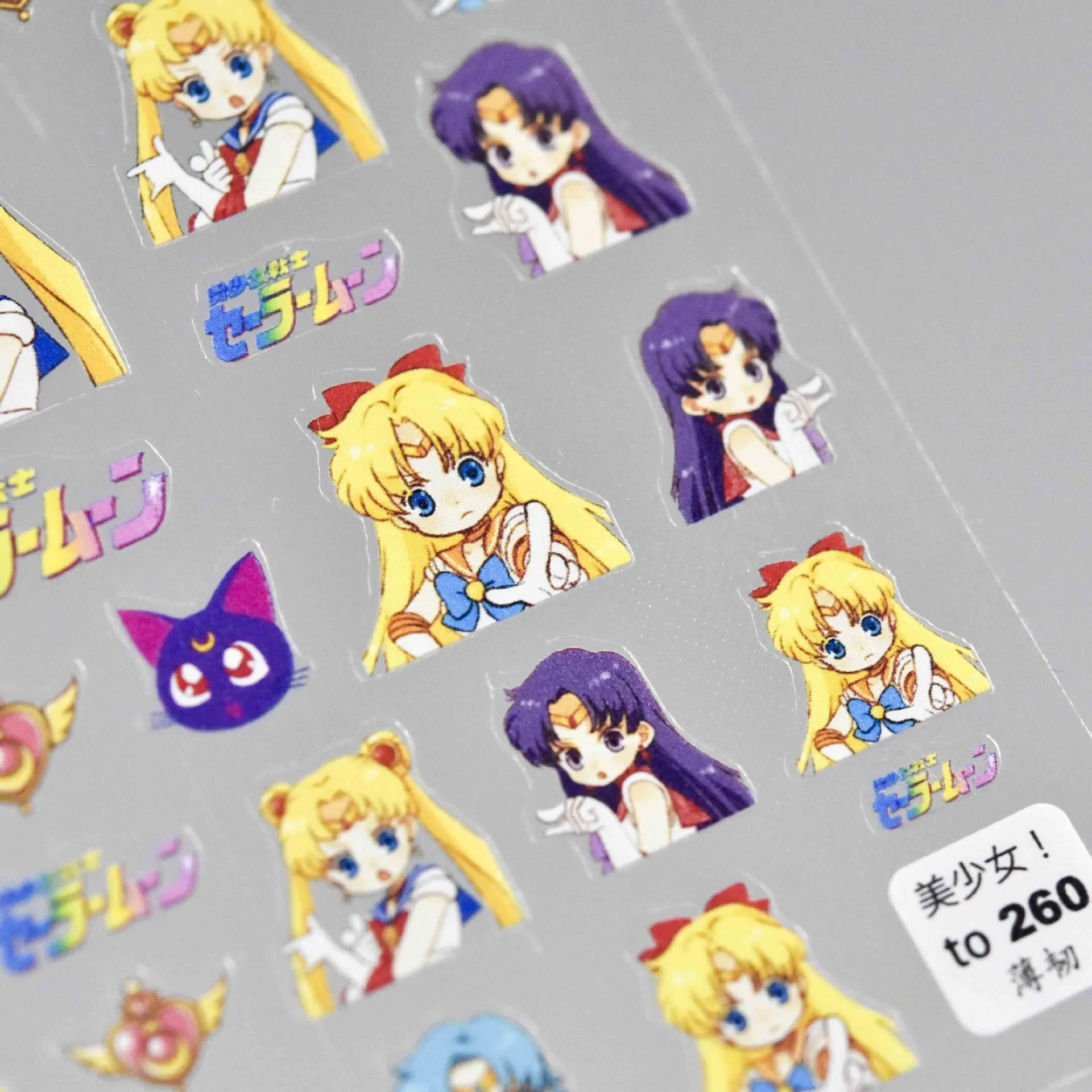 1 Stück Neue 5D Sailor Moon Nagelaufkleber Tsukino Usagi Luna Selbstklebende Nagelkunst-Accessoires Kawaii Mizuno Ami Nagelteile – Detail 3