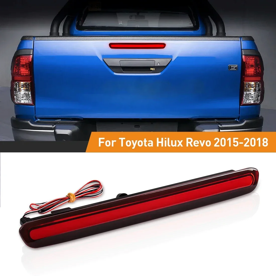 Car Rear Tail Light Additional Brake Light For Toyota Hilux Revo 2015 2016 2017 2018 2019 2020 Turn Signal Lamps Accessories 12V