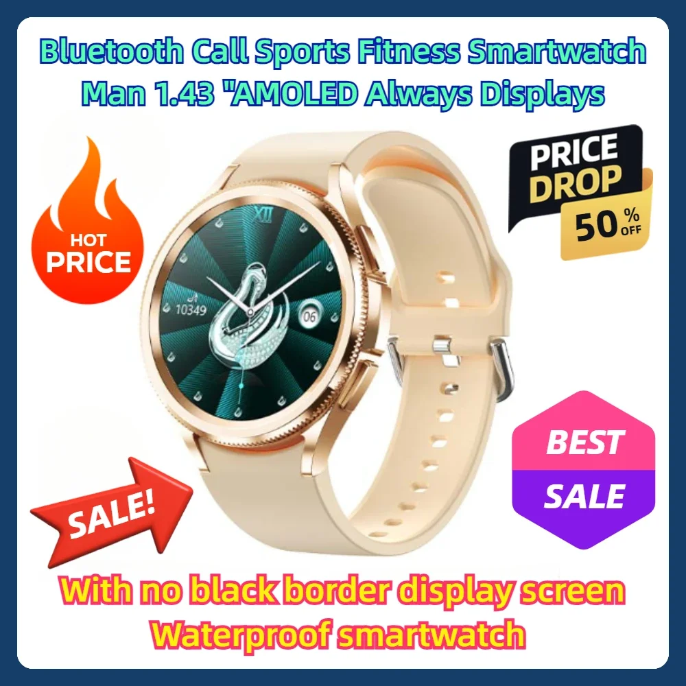 

Man 1.43 "AMOLED Always Displays Bluetooth Call Sports Fitness Smartwatch