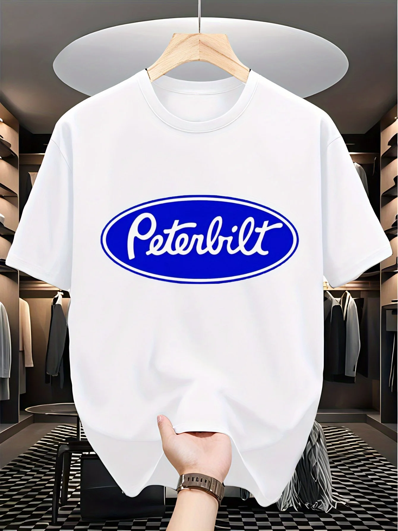 

Men's T-shirt Pure Cotton Breathable Round Neck Shirt Suitable for Beach Tops Comfortable and Breathable Casual Wear Large Size