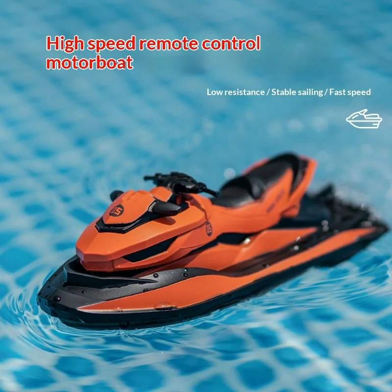 

High Speed Rc Speedboat Model Ship Electric High Power Waterproof Toy Summer Outdoor Water Playing Boat For Kids Children