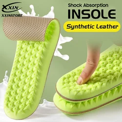 【Xxin】Arch Support Shoe Insole Elastic Sports Shock Absorbing Insoles Genuine Cowhide Insole Size 35-46