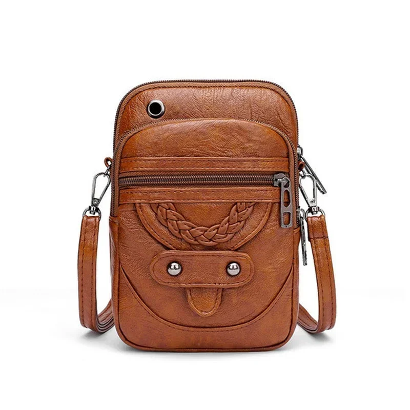 

Crossbody New Texture Shoulder Bag Soft Leather Western Style Mature Fashion Retro Small Bag Ladies Temperament Bags