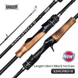 Königreich neue Kingpro2 Serie Angelruten 1,8 m 1,98 m 2,1 m m ml l Power MF Action Spinning Casting Carbon Köder rute 2 Abschnitte Rute