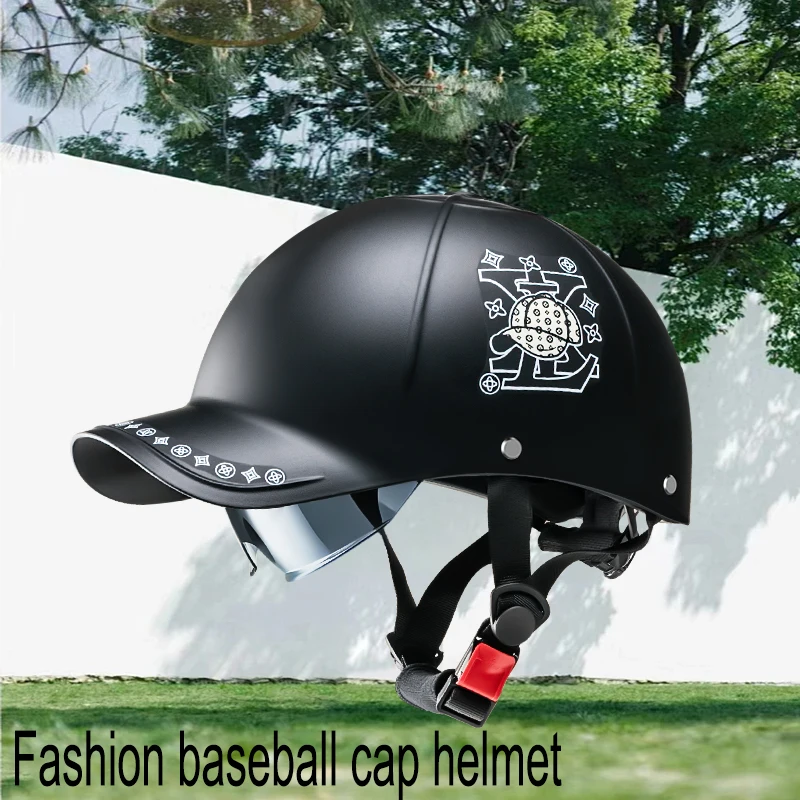 

Бейсболка, шлем в стиле ретро, четыре сезона, солнцезащитный крем, мужской и женский мотоциклетный полушлем, удобный шлем для верховой езды