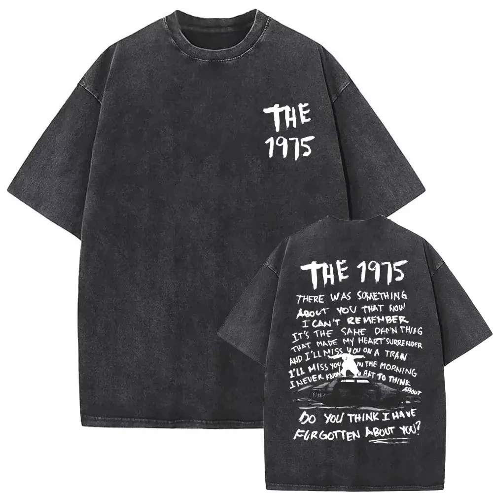 

Washed Vintage The 1975 about You Print T-shirt Being Funny in A Foreign Language Album Tshirt Men Women Hip Hop Casual T Shir