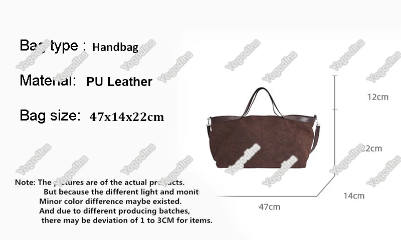 Große Umhängetasche mit Struktur, mattiertem Finish und Reißverschluss, Schultertasche, einfarbig, weiches, mattes Wildleder, Boston-Tasche, schlichter Stil. – Detail 2
