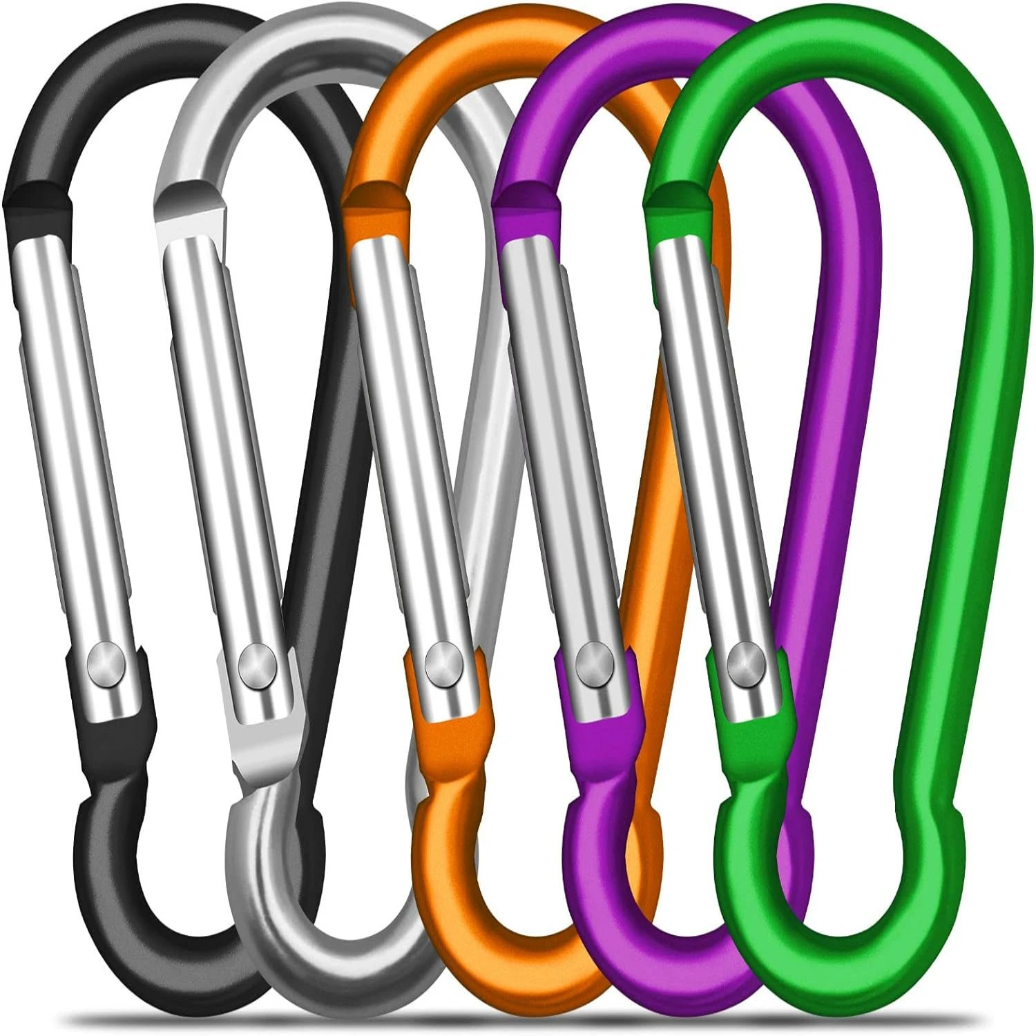 High-Quality Secure and Durable Carabiner Clips Set for Outdoor Adventures: Essential Camping, Hiking, and Hammocking Tools. Saf