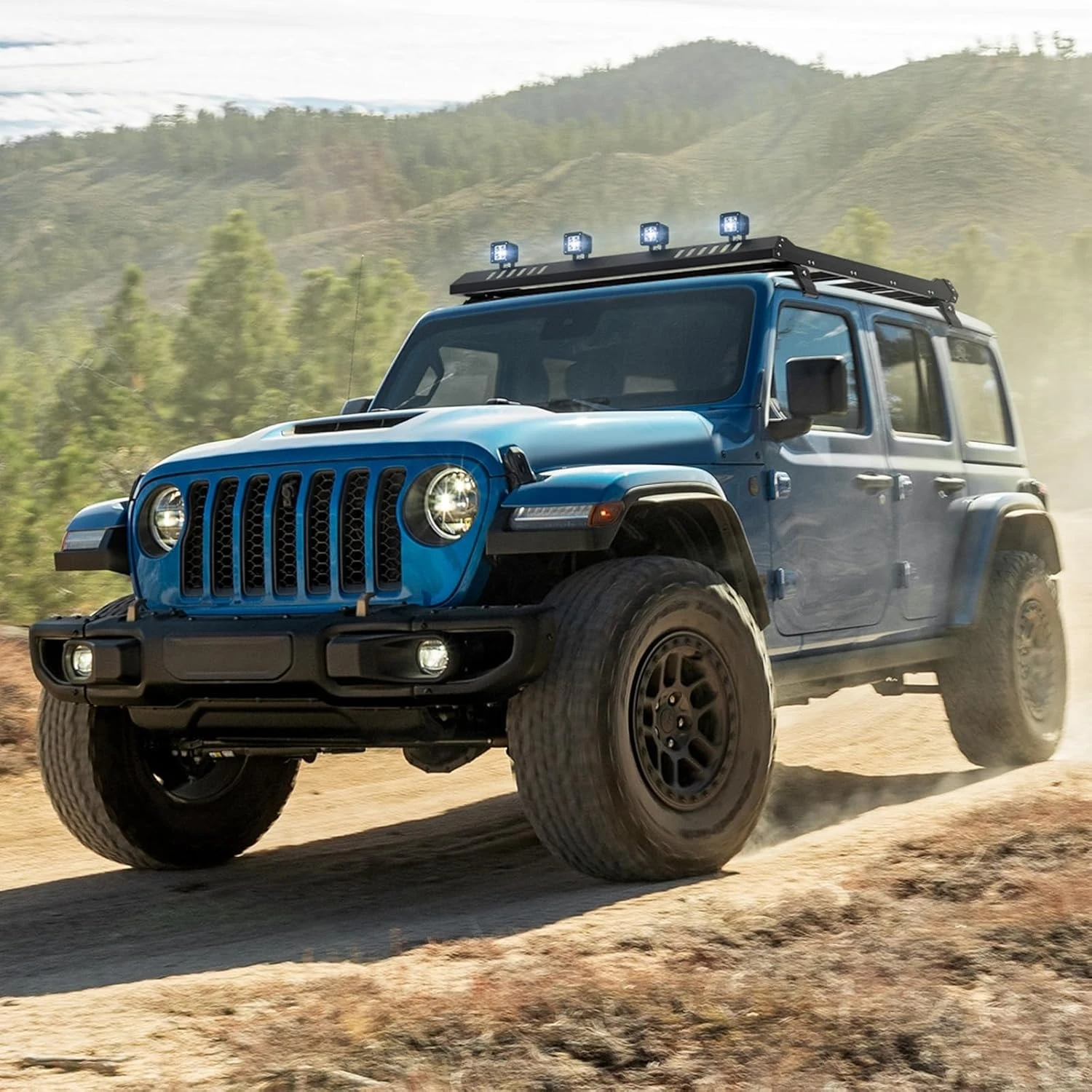 Wrangler JK JL Unlimited & Gladiator JT 4 Doors Hardtop Model, JKU JLU Luggage Storage Carrier Rooftop Racks