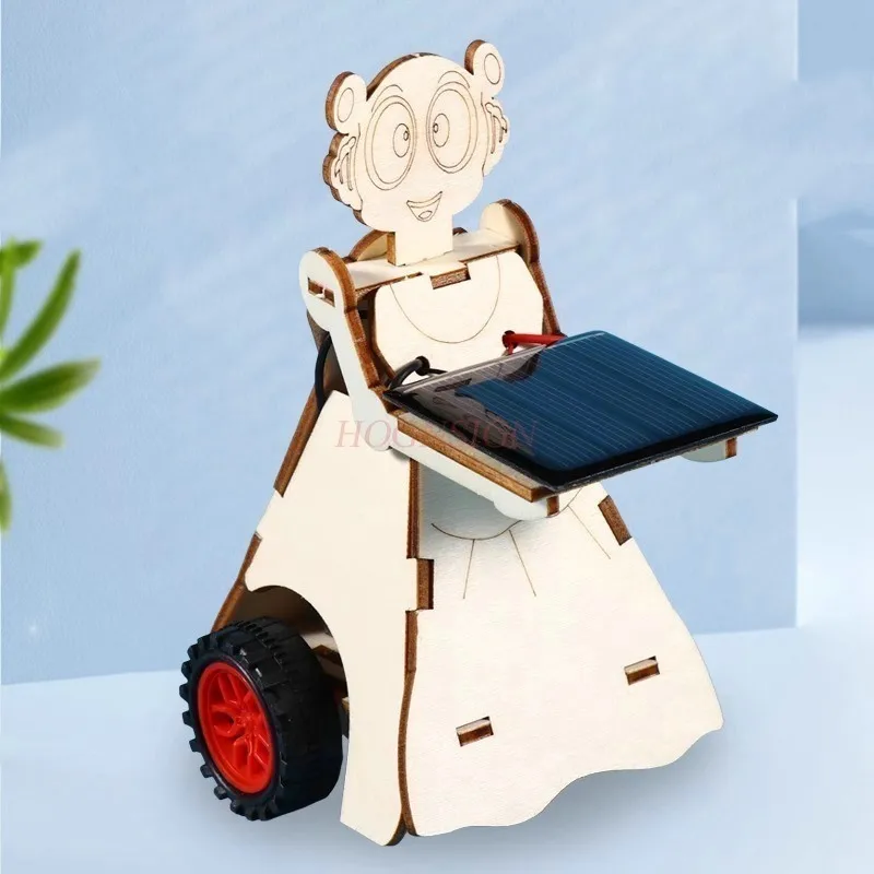 1set Solar powered food delivery robot technology, small handmade, student homework assembly, DIY material package