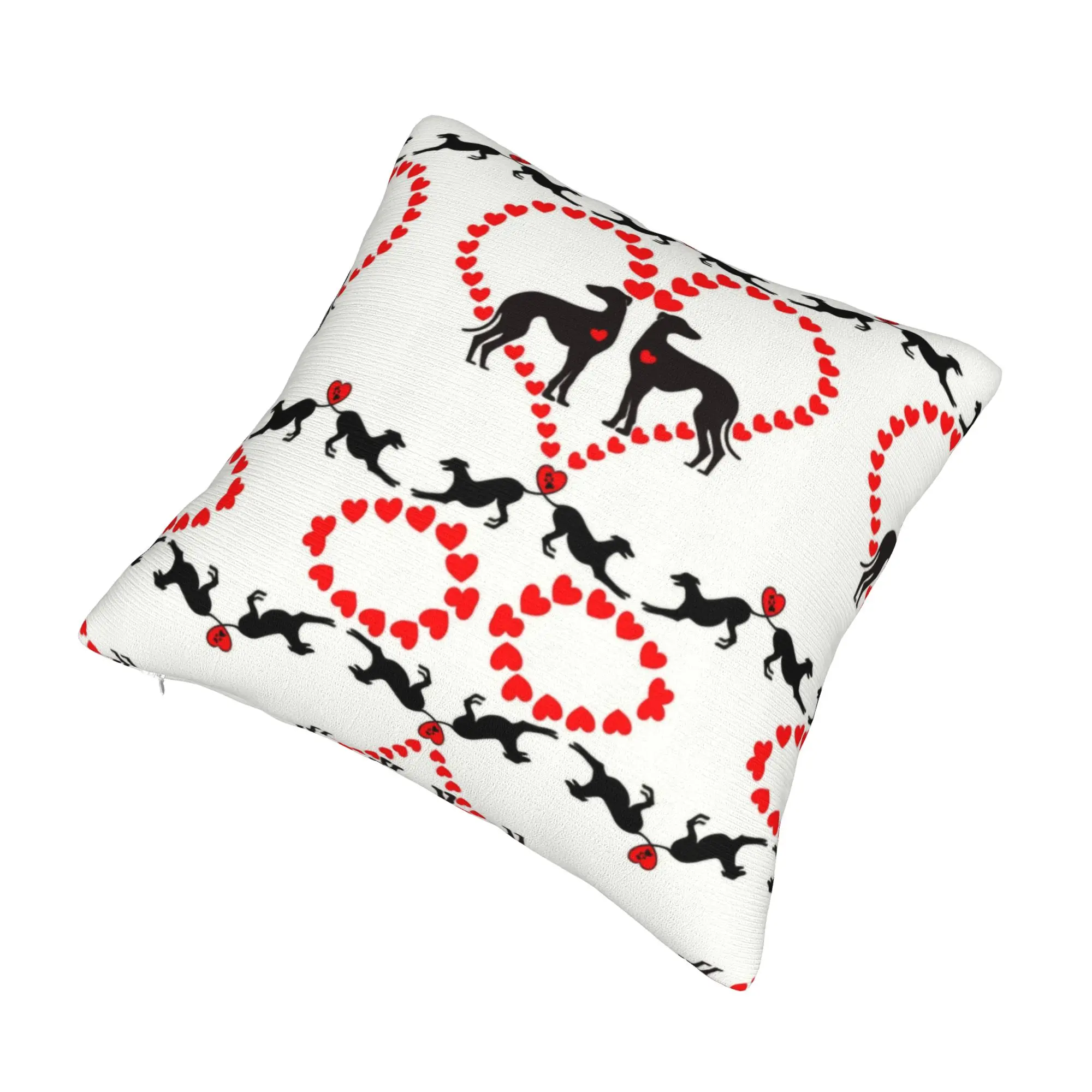 Greyhound Greytest Love Modern Throw Pillow Covers Bedroom Decoration Whippet Sighthound Dog Heart Sofa Cushion